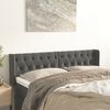 vidaXL Kopfteil mit Ohren Dunkelgrau 163x16x78/88 cm Samt