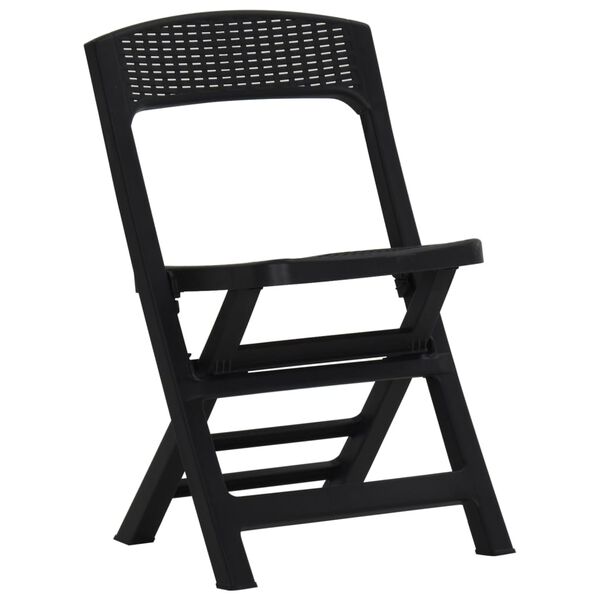 vidaXL Klappbare Gartenst&uuml;hle 4 Stk. PP Anthrazit