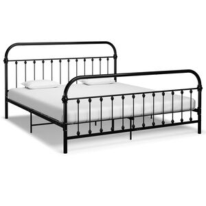 vidaXL Bettgestell Schwarz Metall 180&times;200 cm