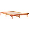 vidaXL Bettgestell mit Nachttischen Wachsbraun 140 x 220 cm