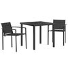 vidaXL Gartenm&ouml;bel Set 3 stk. Schwarz und Anthrazit Textilene