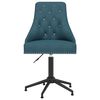 vidaXL Esszimmerst&uuml;hle 2 Stk. Drehbar Blau Samt