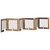 vidaXL Klappbares Hundetor mit St&auml;ndern 6 stk. Altholz 482 cm