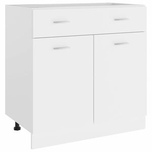vidaXL Schubunterschrank Lyon Wei&szlig; 80x46x81,5 cm Holzwerkstoff