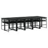 vidaXL 13-tlg. Garten-Essgruppe Schwarz Poly Rattan
