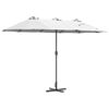 vidaXL Garten-Sonnenschirm Sand 370 x 197 x 239 cm