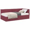 vidaXL Eckbettgestell mit Matratze mit Kopfteil 2 pcs Grau Samt