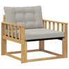 vidaXL Outdoor-Sofagarnitur Massives Akazienholz und Textilene