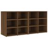 vidaXL Schuhregale 2 Stk. Braun Eichen-Optik 52,5x30x50 cm