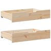 vidaXL Bettschubladen mit Rollen 2 Stk. 80x55x17 cm Massivholz Kiefer