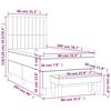 vidaXL Boxspringbett mit Matratze Hellgrau 80x200 cm Stoff