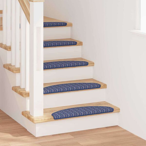vidaXL Selbstklebende Treppenschoner 15 pcs Blau 65 x 21 x 4 cm