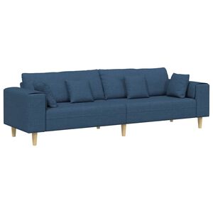 vidaXL Sofa Blau 250 x 77 x 76 cm Stoff
