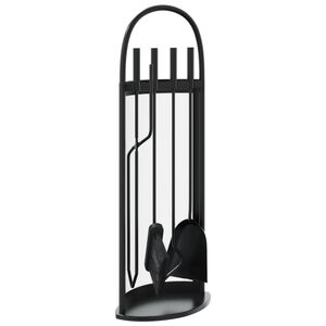 vidaXL 5-teiliges Kaminbesteck-Set 23 x 15 x 66 cm Stahl