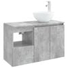 vidaXL Badezimmerm&ouml;bel-Set 2 stk. Betongrau Holzwerkstoff