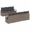 vidaXL Gartensofa-set 7 stk. Grau Poly-Rattan