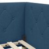 vidaXL Eckbettgestell mit Kopfteil Blau 90 x 190 cm Stoff