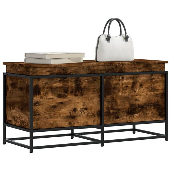 vidaXL Aufbewahrungsbox mit Deckel R&auml;uchereiche 100x40x51,5 cm