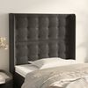 vidaXL Kopfteil mit Ohren Dunkelgrau 83x16x118/128 cm Samt