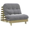 vidaXL Futon Schlafsofa mit Matratze 80x206x11 Kiefernholz Impr&auml;gniert