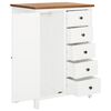vidaXL Kleiderschrank 76x52x105 cm Eiche Massivholz