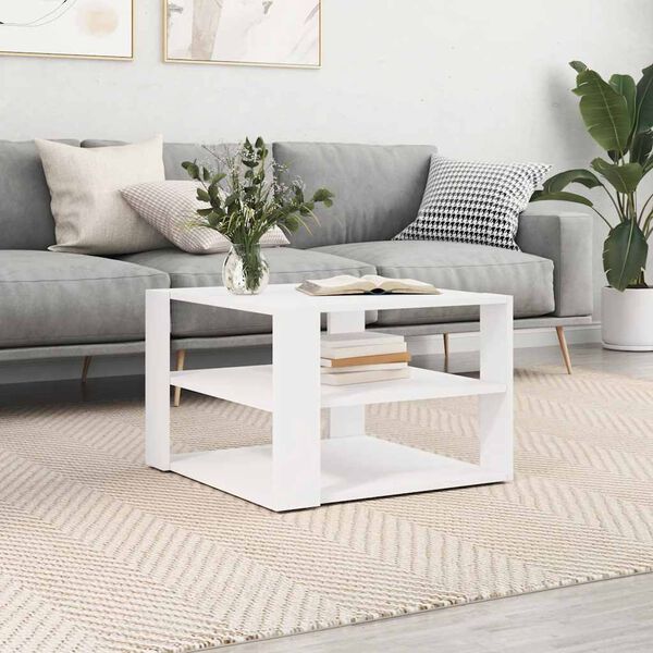 vidaXL Couchtisch Wei&szlig; 58x58x40 cm Holzwerkstoff