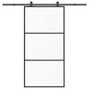 vidaXL Schiebet&uuml;r mit Beschlag 102x205 cm ESG-Glas & Aluminium