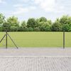 vidaXL Zaunpfosten Grau 25 x 0,4 m (50 mm Mesh) Stahl und PVC