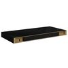 vidaXL Schweberegal Schwarz 50x23x3,8 cm MDF