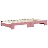 vidaXL Tagesbett Ausziehbar mit Schubladen Rosa 100x200 cm Samt