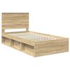 vidaXL Bettrahmen Sonoma 100 x 200 cm Massives Kiefernholz