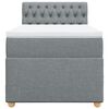 vidaXL Boxspringbett mit Matratze Hellgrau 100x200 cm Stoff