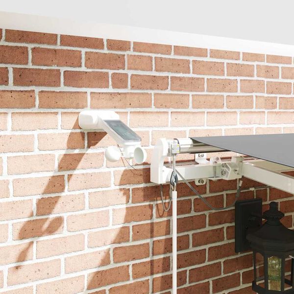 vidaXL Markisenrahmen mit LED-Lichtleisten Wei&szlig; 500 x 300 cm Aluminium