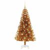 vidaXL Weihnachtsbaum mit 150 LEDs mit St&auml;nder Gold 150 cm PET