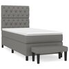 vidaXL Boxspringbett mit Matratze Dunkelgrau 80x200 cm Stoff
