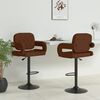 vidaXL Barhocker 2 Stk. Braun Stoff