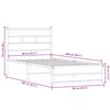 vidaXL Metallbett ohne Matratze R&auml;uchereiche 80x200 cm