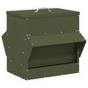 vidaXL H&uuml;hnerf&uuml;tterer Olive Gr&uuml;n 40,5 x 45 x 41 cm Kaltgewalzter Stahl