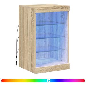 vidaXL Sideboard mit LED-Leuchten Sonoma-Eiche 41x37x67 cm