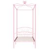 vidaXL Himmelbett-Gestell Rosa Metall 100 x 200 cm