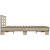 vidaXL Bettgestell Sonoma-Eiche 140x190 cm Holzwerkstoff und Metall