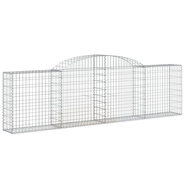 vidaXL Gabionen mit Hochbogen 30 Stk. 300x30x80/100cm Verzinktes Eisen