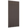 vidaXL Dachpaneele 36 Stk. Verzinkter Stahl Braun 80x36 cm