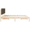 vidaXL Bettgestell mit gepolstertem Kopfteil Taupe 180 x 200 cm