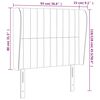 vidaXL Kopfteil mit Ohren Dunkelgrau 93x23x118/128 cm Stoff
