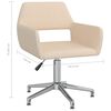 vidaXL Esszimmerstuhl Drehbar Creme Stoff