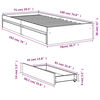vidaXL Bettgestell mit Schubladen Braun Eichen-Optik 75x190 cm
