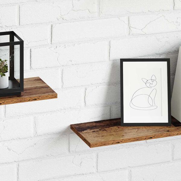 vidaXL Regalbrett 4 pcs Braun 80 x 20 x 1,5 cm Holzwerkstoff