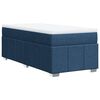 vidaXL Boxspringbett mit Matratze Blau 90x190 cm Stoff