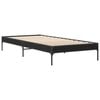 vidaXL Bettgestell Schwarz 90x200 cm Holzwerkstoff und Metall